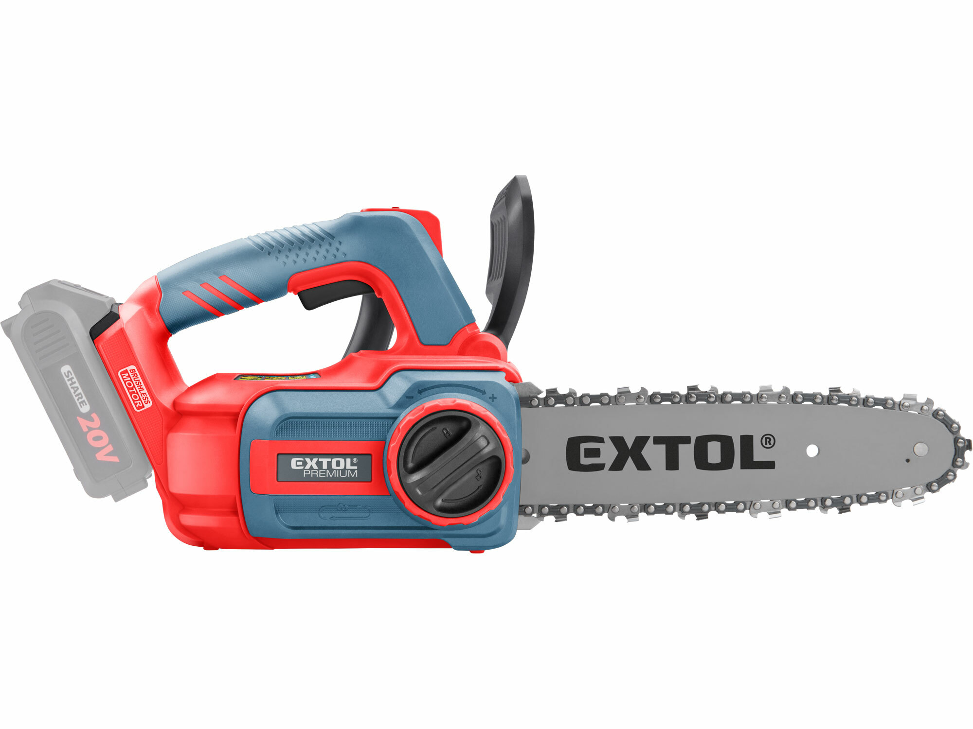 EXTOL PREMIUM 8891921 Píla reťazová aku Share20V, bez aku, čepeľ 300mm