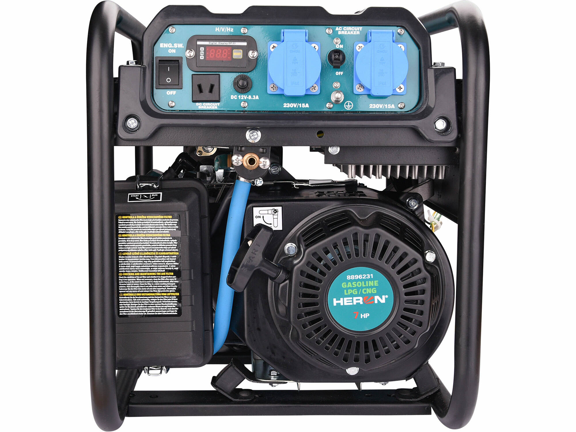 HERON 8896231 Elektrocentrála invertorová rámová hybridná, 1F, 3,7kW, 7HP, ručný štart