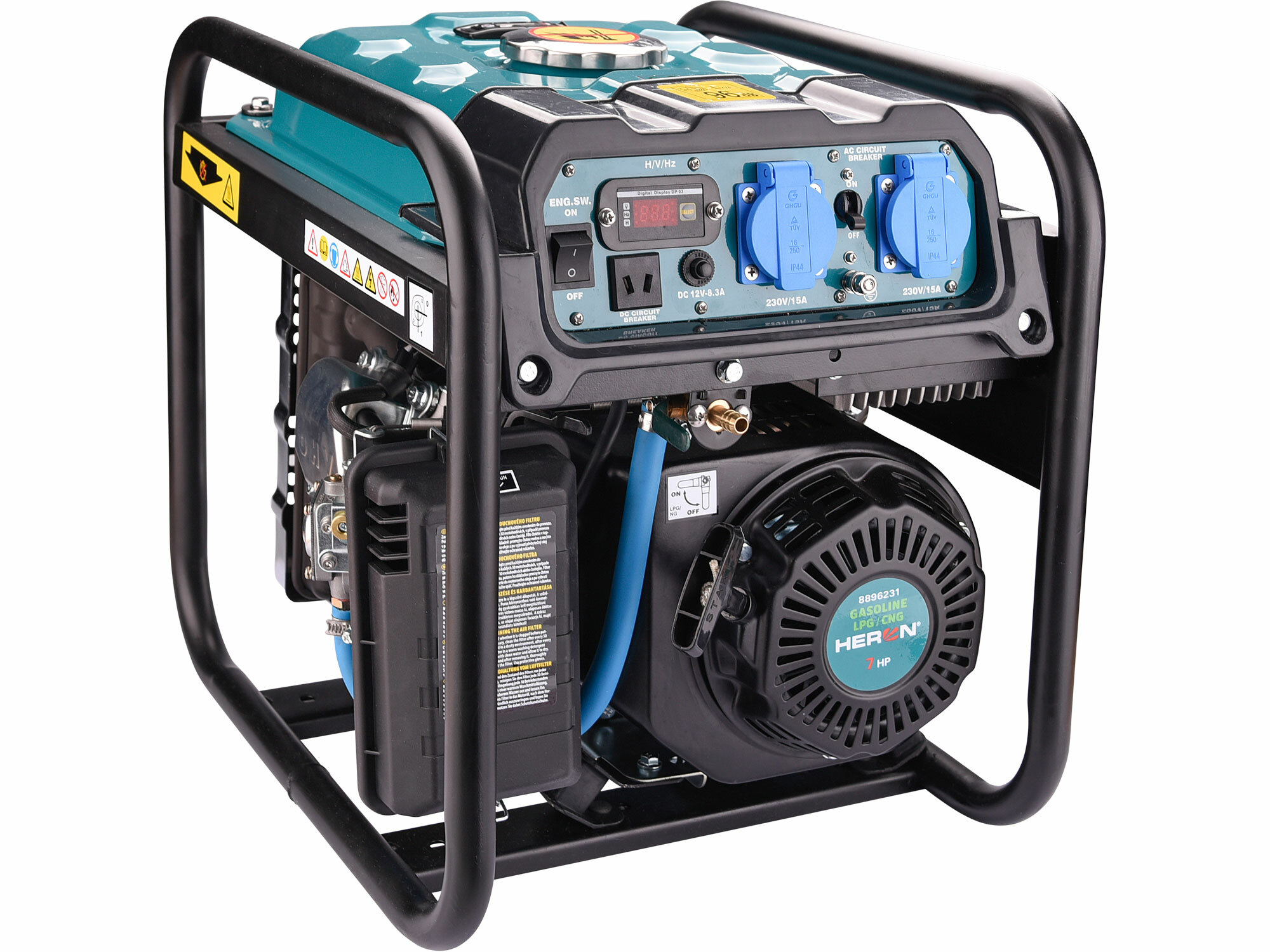 HERON 8896231 Elektrocentrála invertorová rámová hybridná, 1F, 3,7kW, 7HP, ručný štart