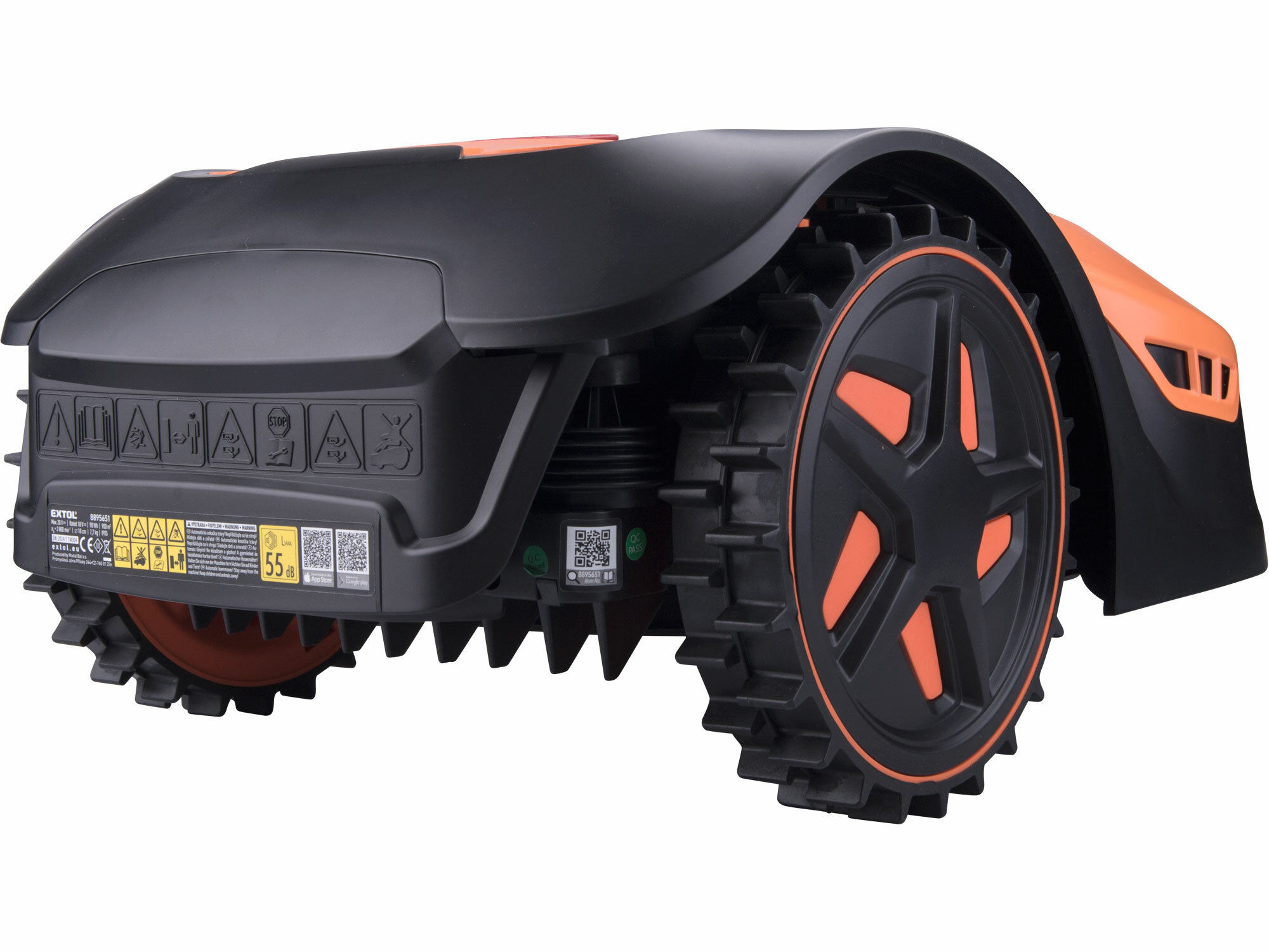 EXTOL PREMIUM 8895651 Kosačka robotická, 900m², 20V/5,5Ah, nôž 180mm, wifi, bluetooth