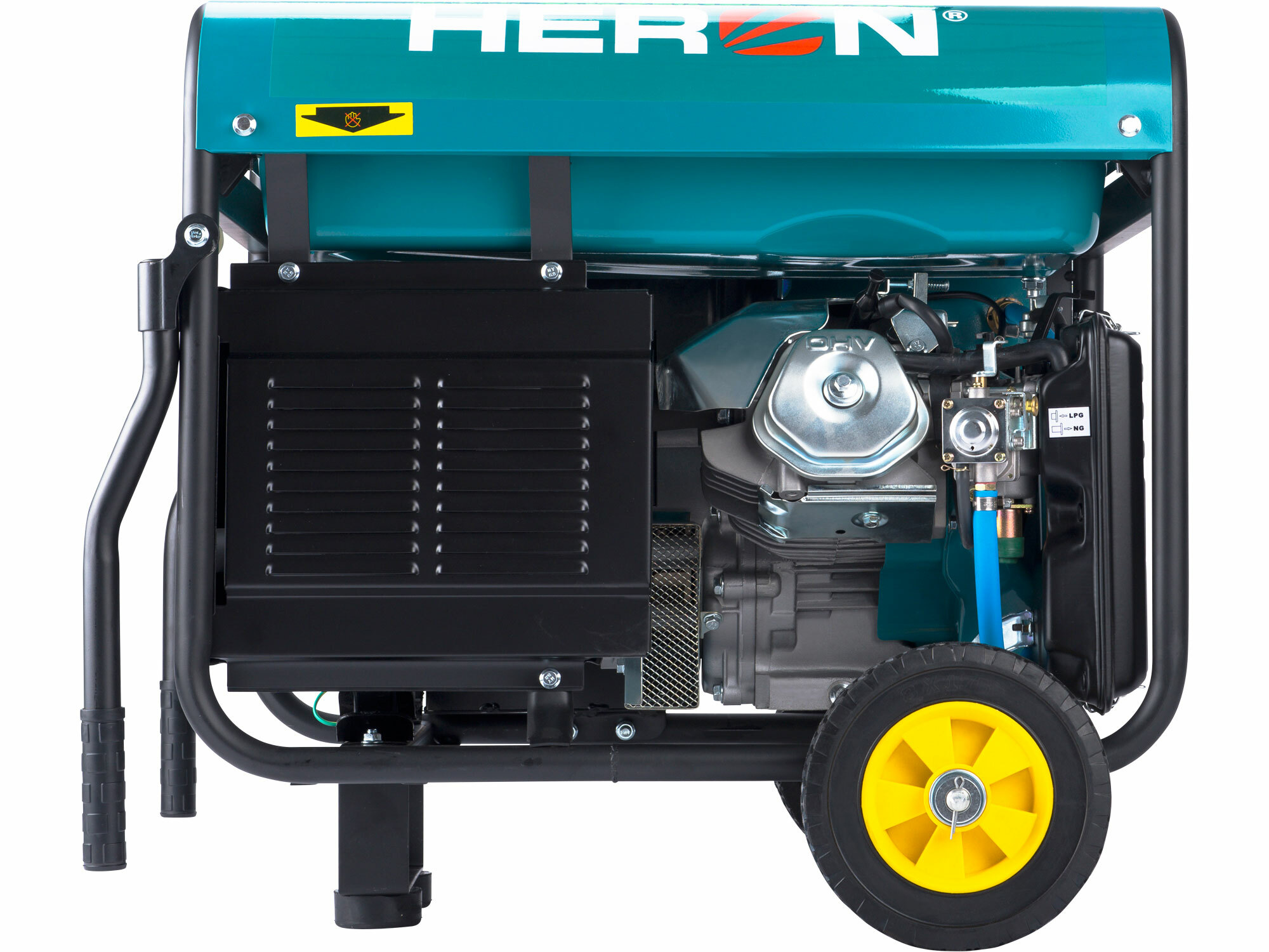 HERON 8896319 Elektrocentrála benzínová a plynová 3F, 5,5kW (400V) 2x2kW (230V), elektrický štart