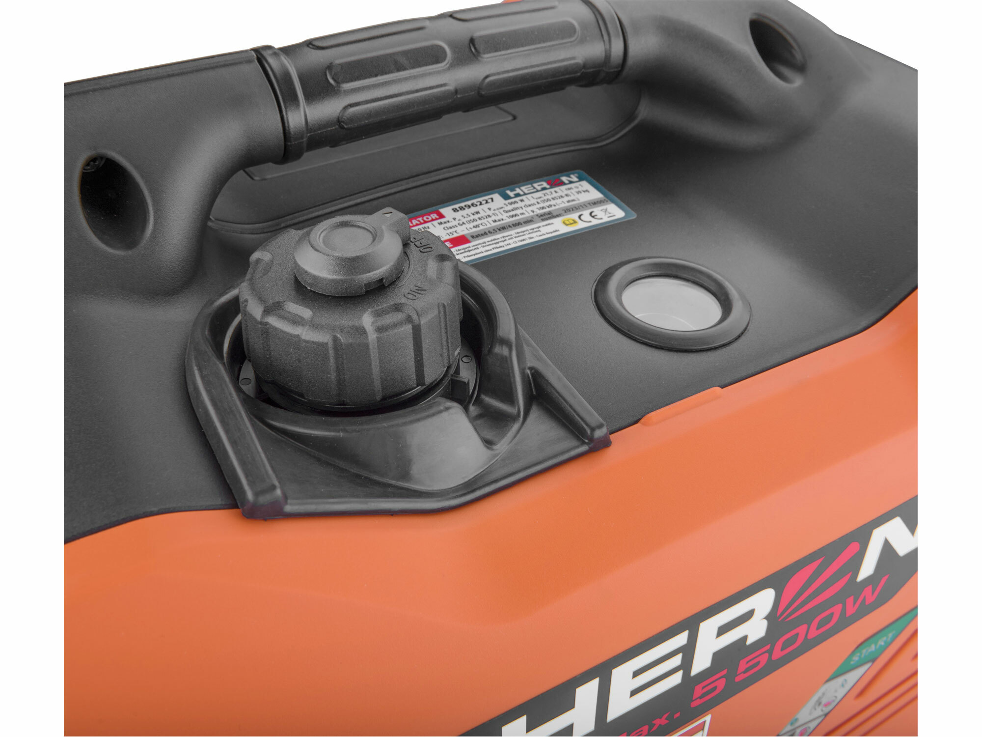HERON 8896227 – Tichá invertorová elektrocentrála 5,5 kW, benzínová, 1F, elektrický štart + diaľkové ovládanie