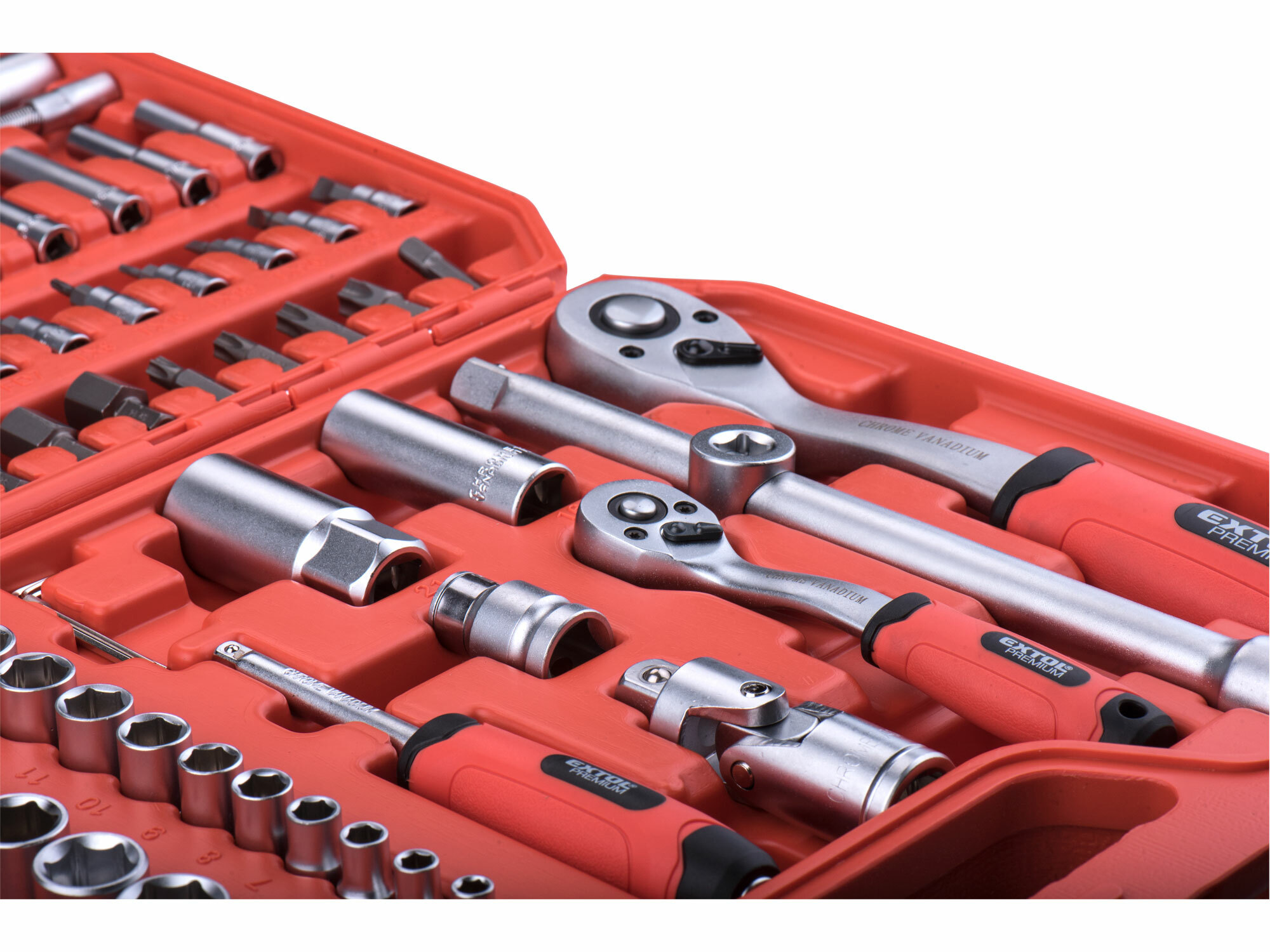EXTOL PREMIUM 8818337 Sada nástrčných a zástrčných kľúčov, 1/4", 1/2", 94ks
