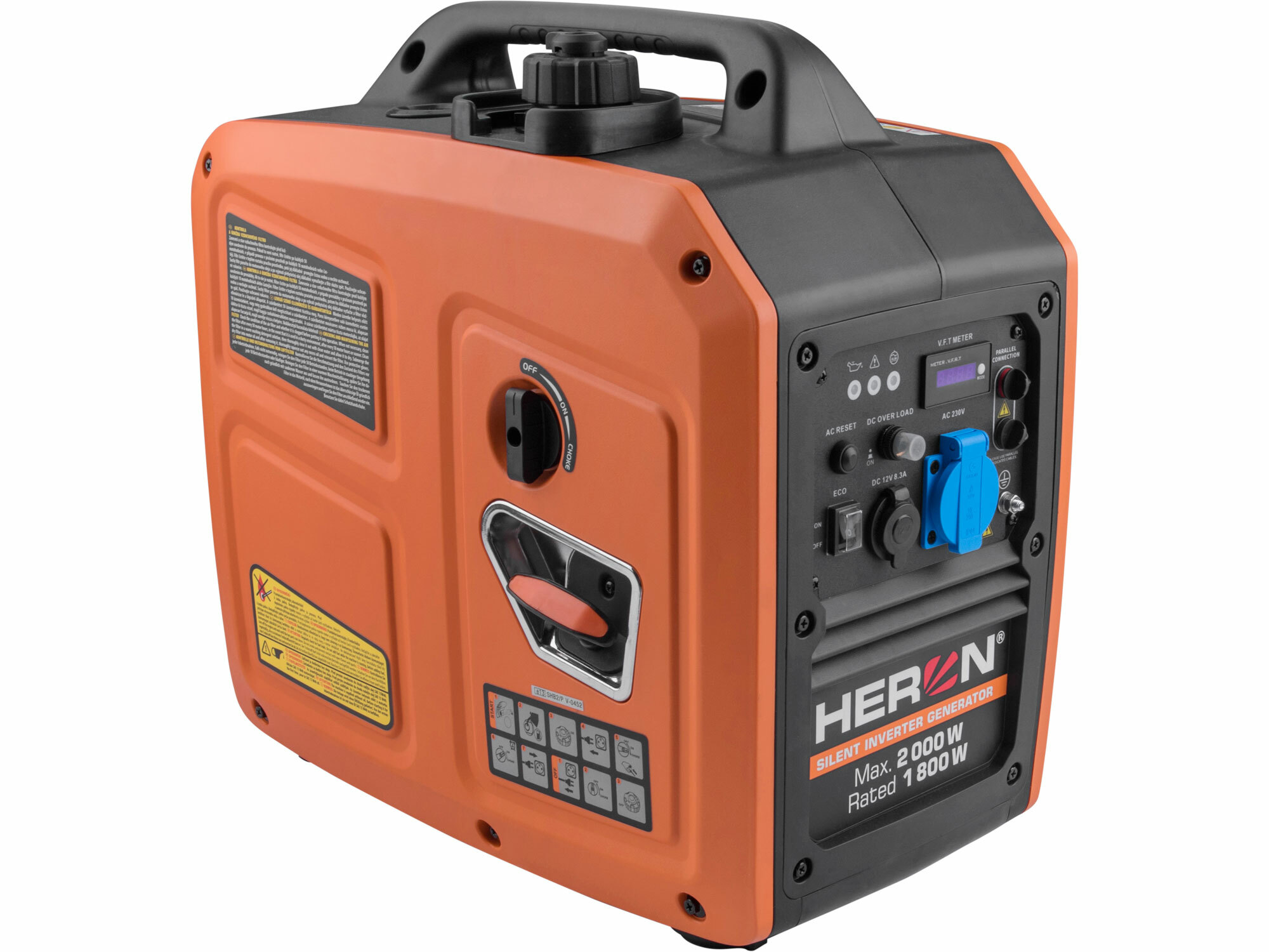 HERON 8896223 Elektrocentrála invertorová tichá 1F, 2,0kW, ručný štart