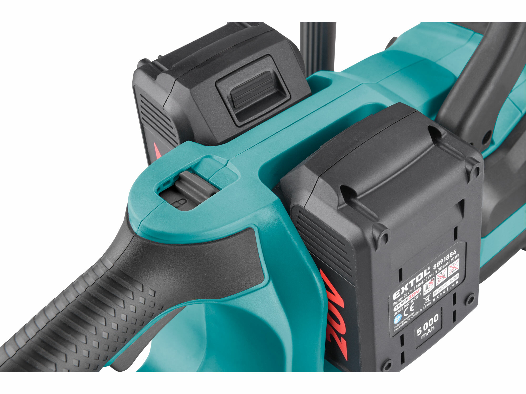 EXTOL INDUSTRIAL 8791920 Píla reťazová Share20V, 2x 4Ah, čepeľ 455mm, bezuhlíkový motor