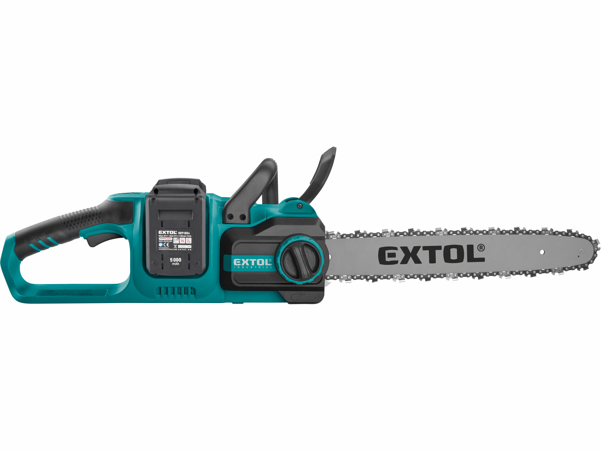 EXTOL INDUSTRIAL 8791920 Píla reťazová Share20V, 2x 4Ah, čepeľ 455mm, bezuhlíkový motor