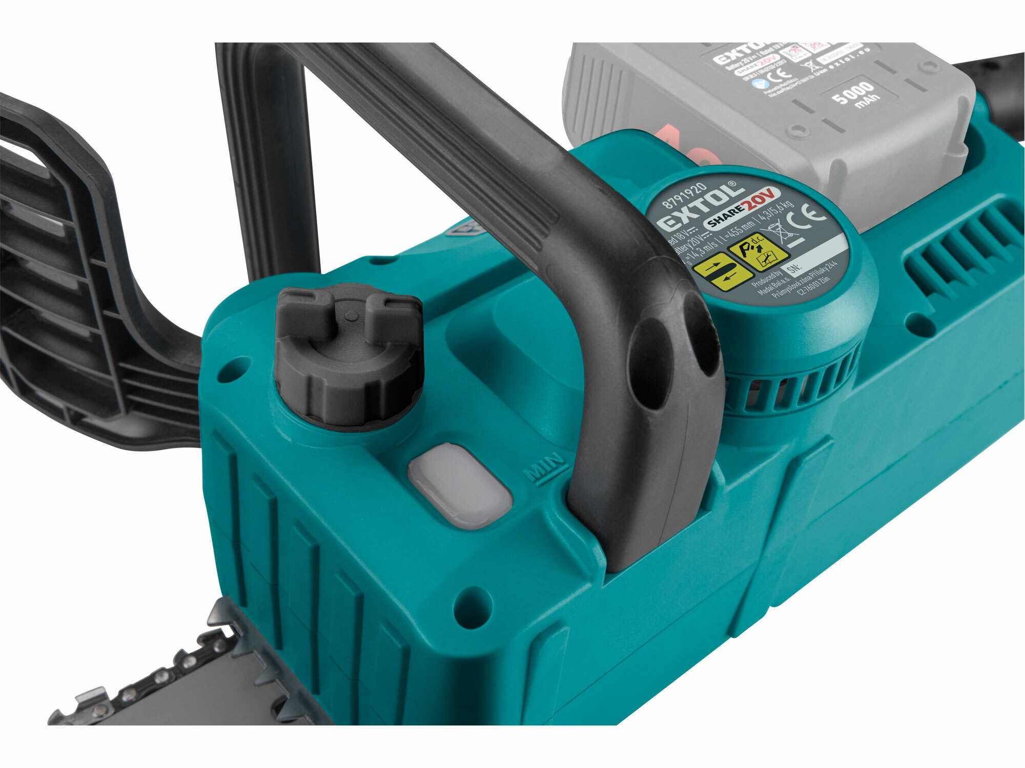 EXTOL INDUSTRIAL 8791921 Píla reťazová Share20V, bez aku, čepeľ 455mm, bezuhlíkový motor