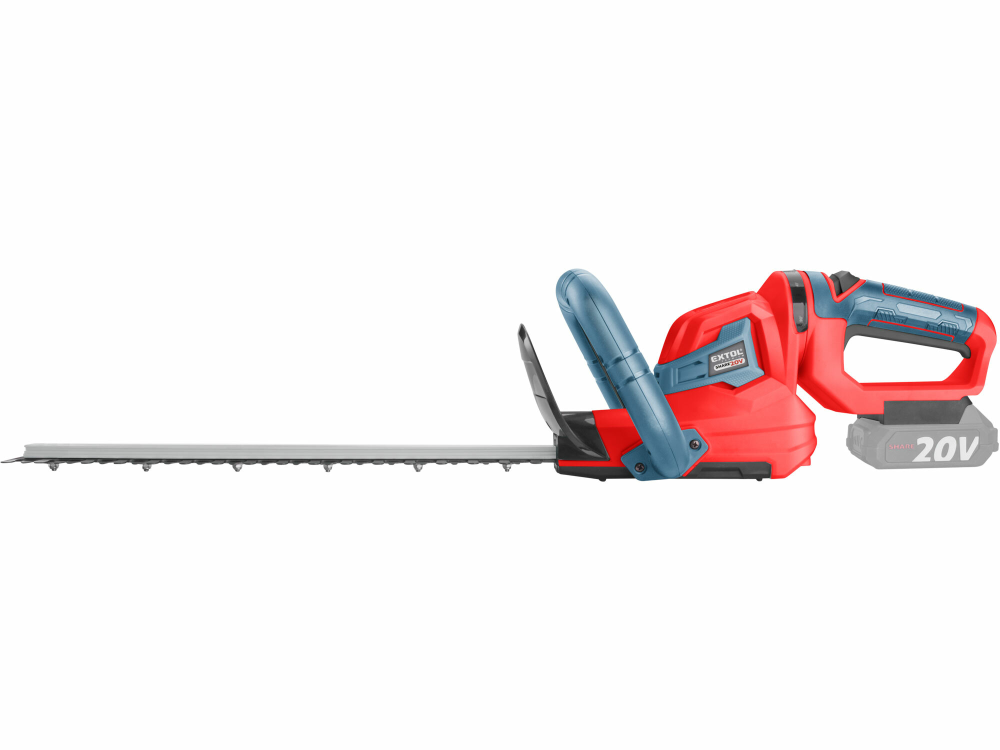 EXTOL PREMIUM 8891933 Nožnice na živý plot Share20V, bez aku a nabíjačky, lišta 460mm, max. 16mm