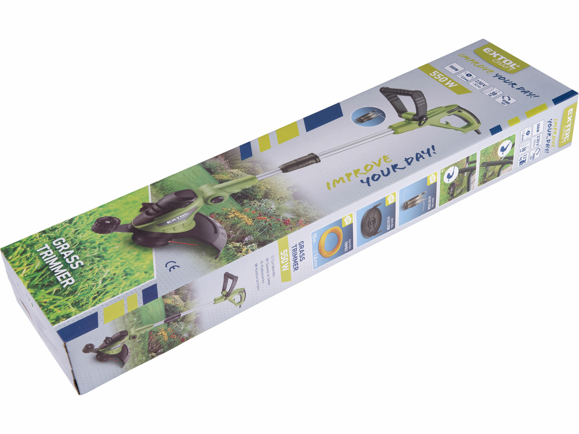 EXTOL CRAFT 416125 Kosačka strunová, príkon 550W, priemer sekania 30cm