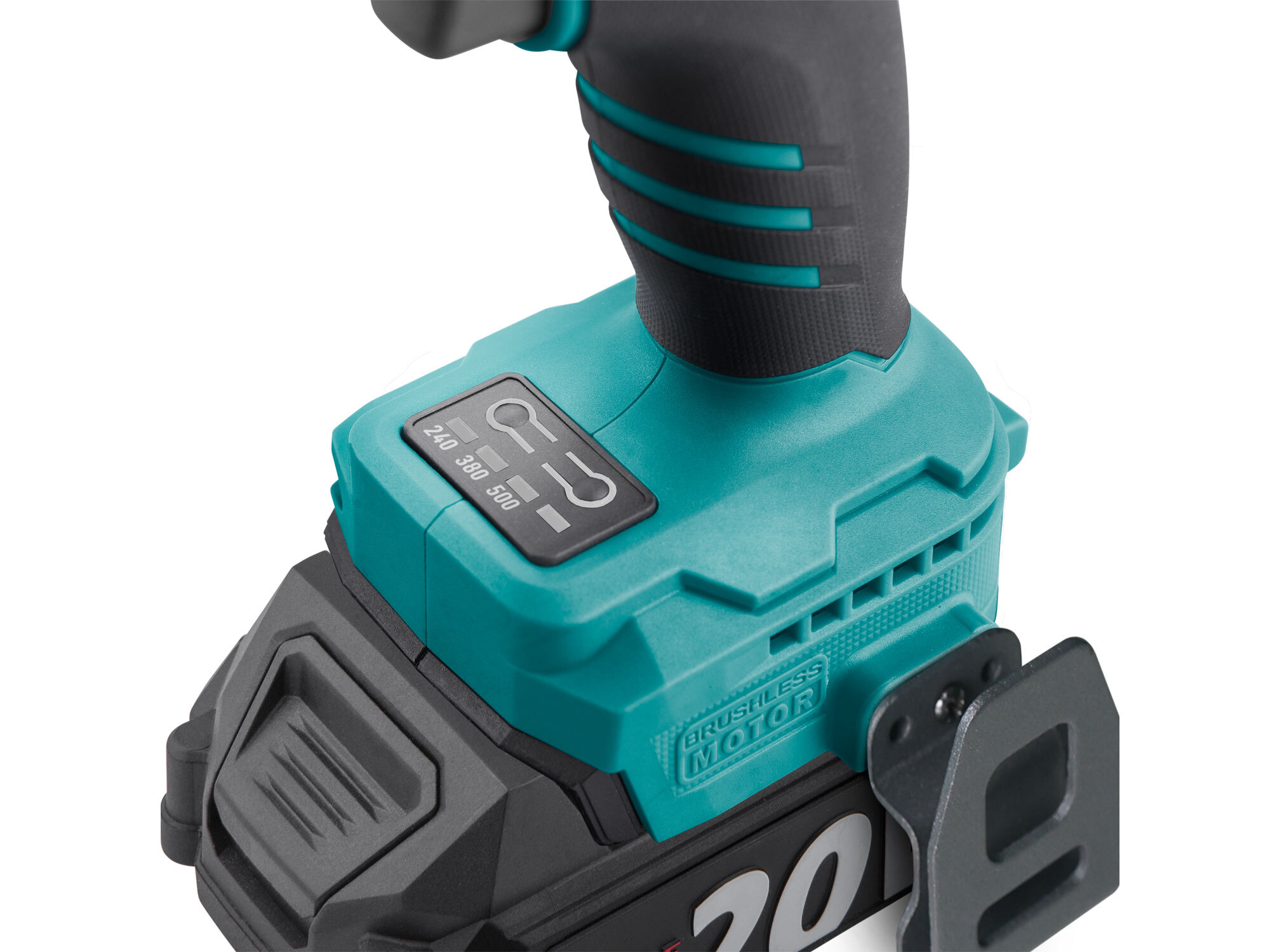 EXTOL INDUSTRIAL 8791814 Uťahovač rázový aku Share20V, 1/2", 1x 2Ah, 500Nm, bezuhlíkový motor