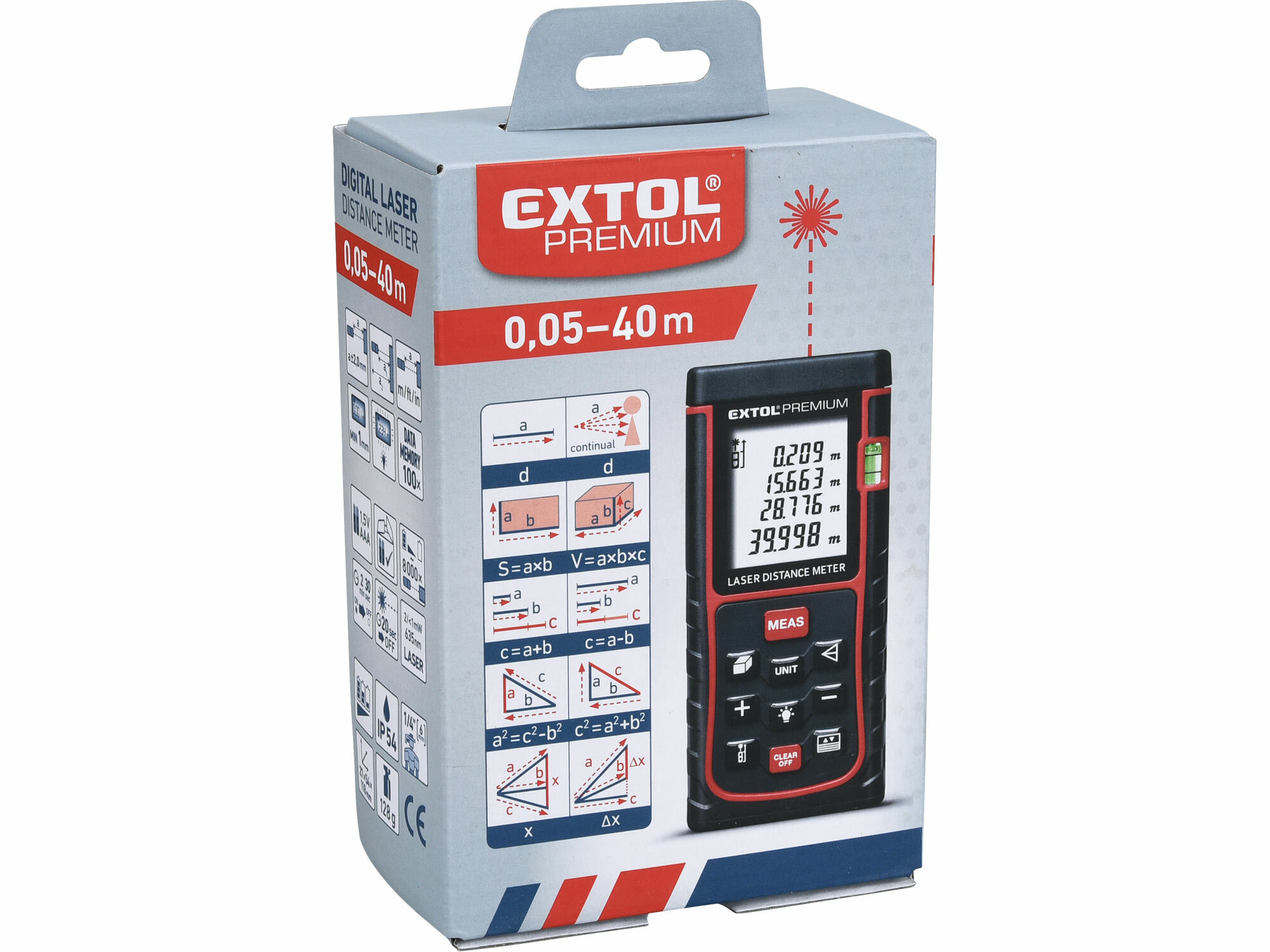 EXTOL PREMIUM 8820042 Merač vzdialenosti laserový