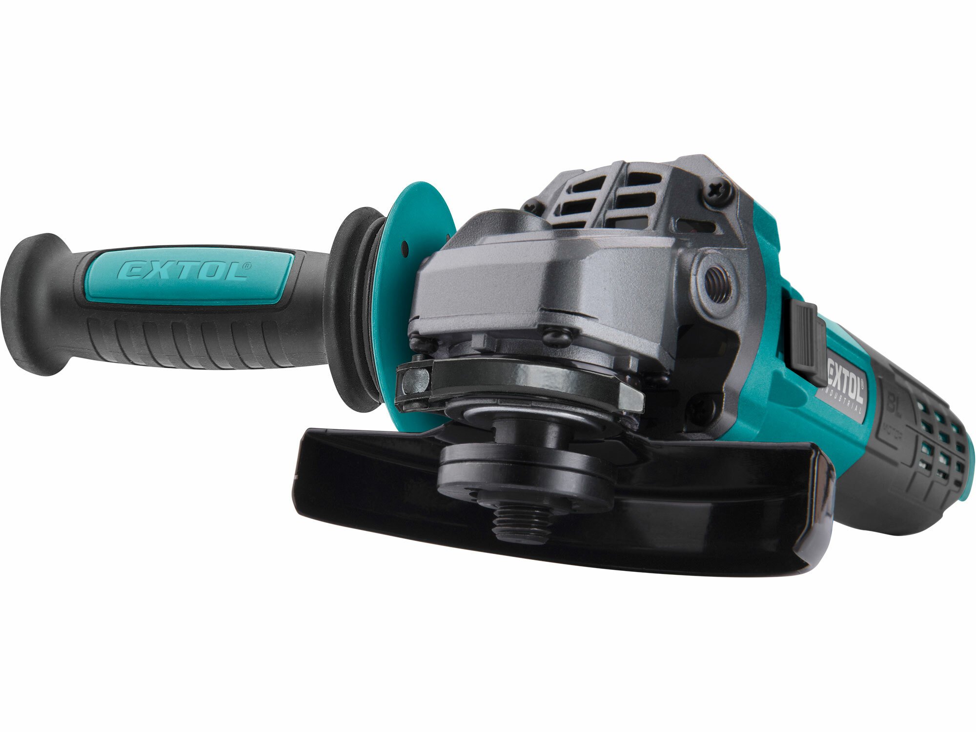 EXTOL INDUSTRIAL 8792010 Brúska uhlová 125mm, 1550W, regulácia otáčok, bezuhlíkový motor