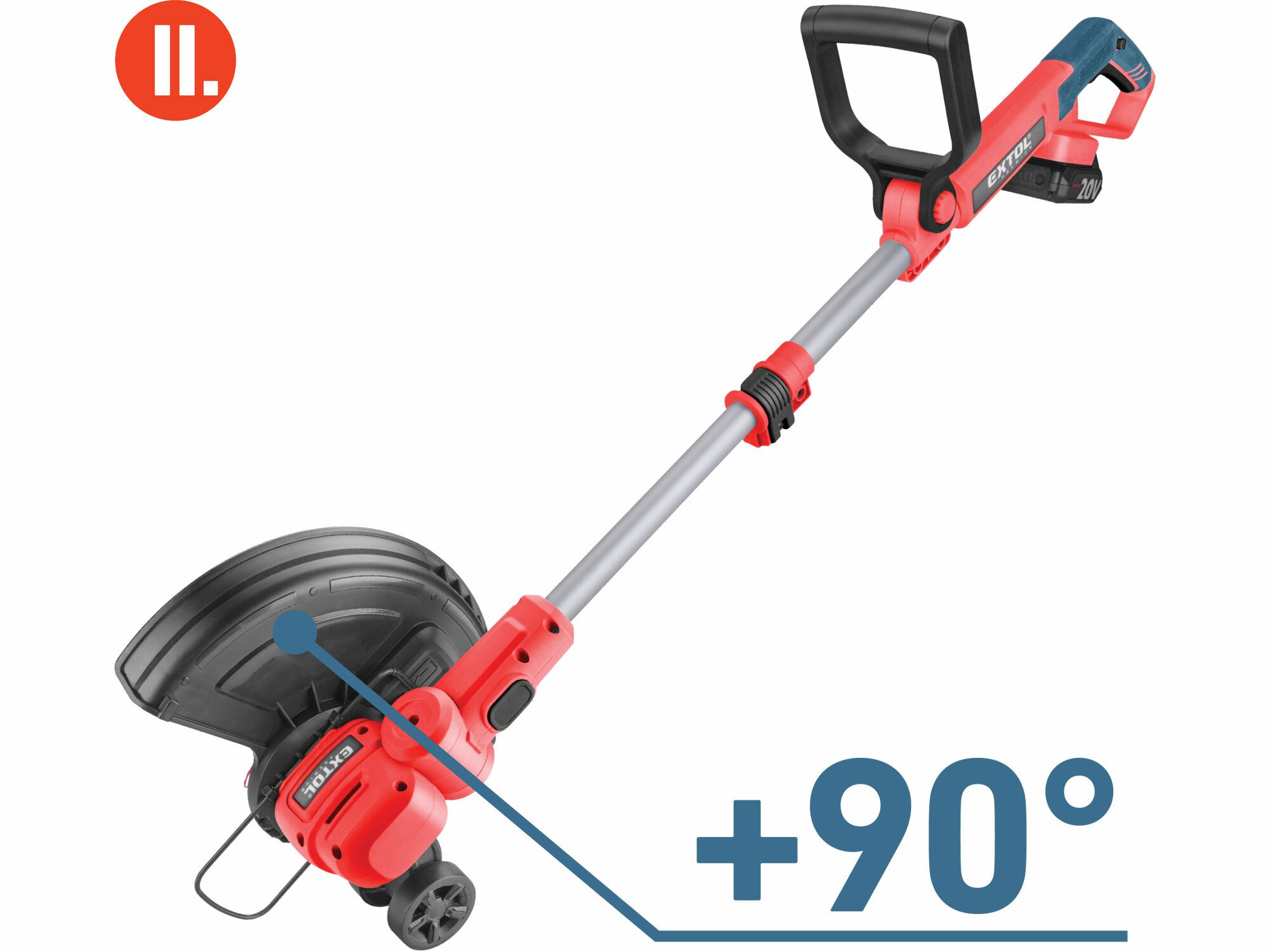 EXTOL PREMIUM 8891900 Kosačka strunová Share20V, 1x 2Ah, šírka kosenia 30cm