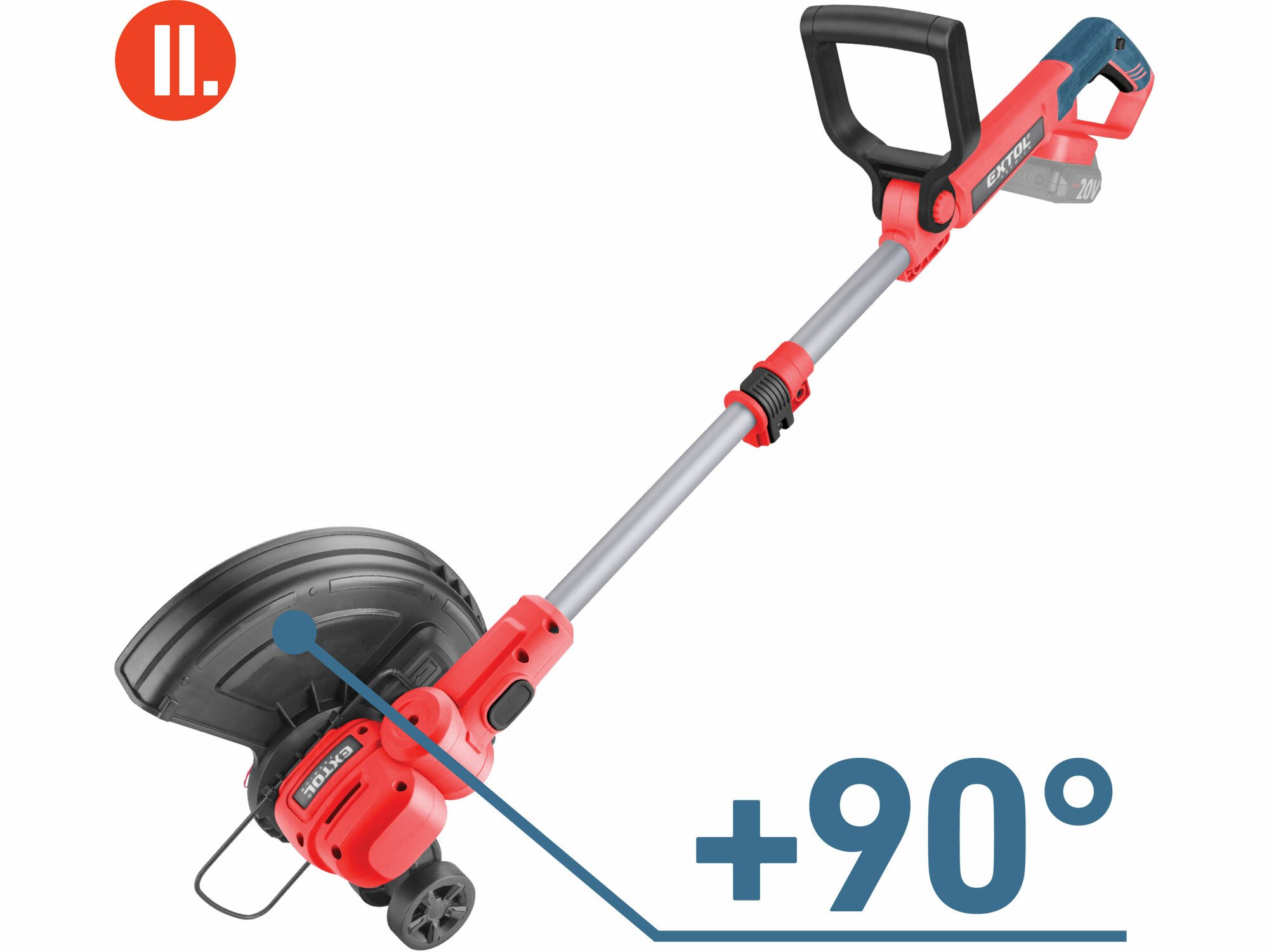 EXTOL PREMIUM 8891901 Kosačka strunová Share20V, bez aku, šírka kosenia 30cm