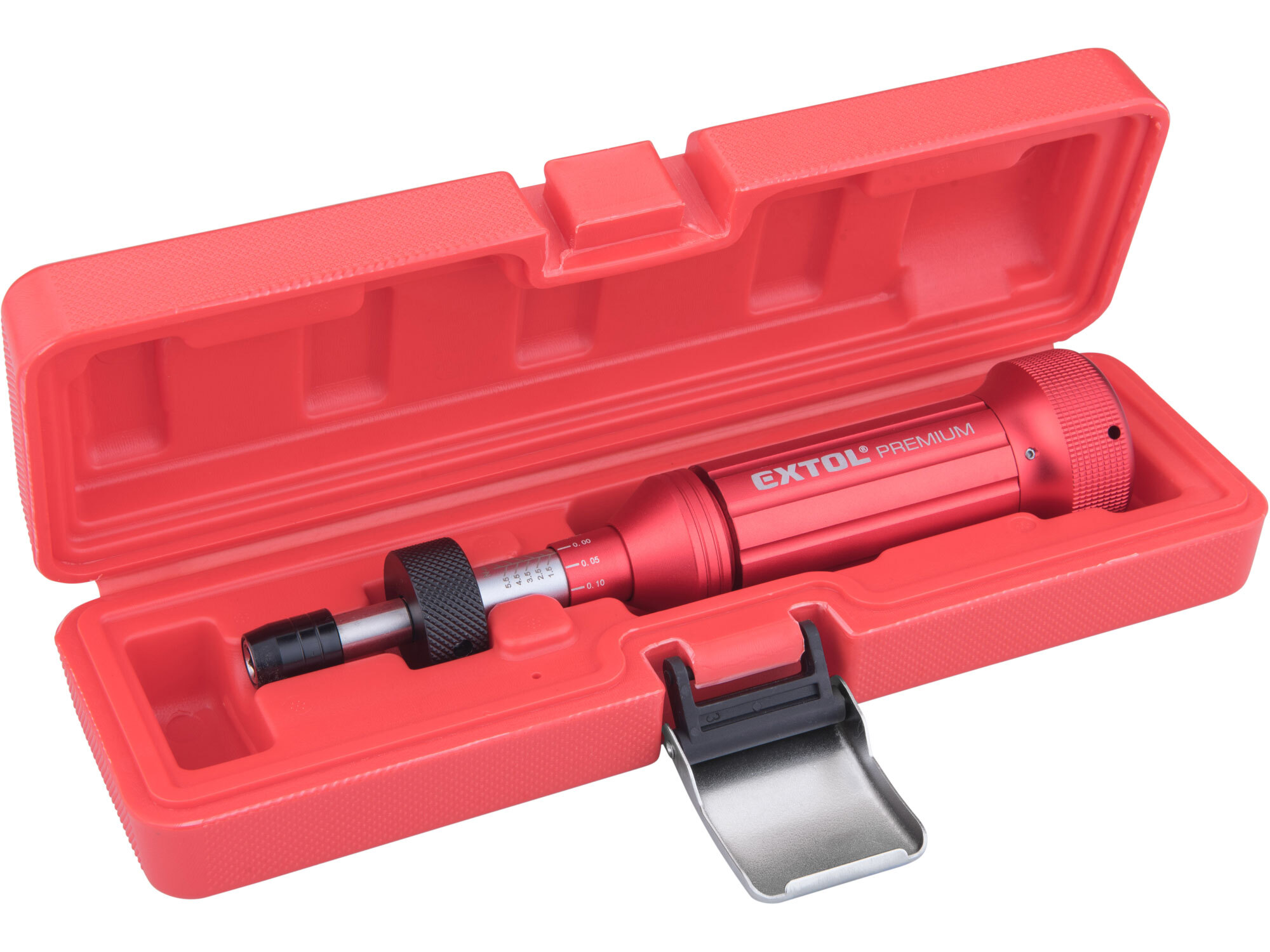 EXTOL PREMIUM 8825301 Skrutkovač momentový 1/4" štvorhran, 1-6Nm, dĺžka 204mm