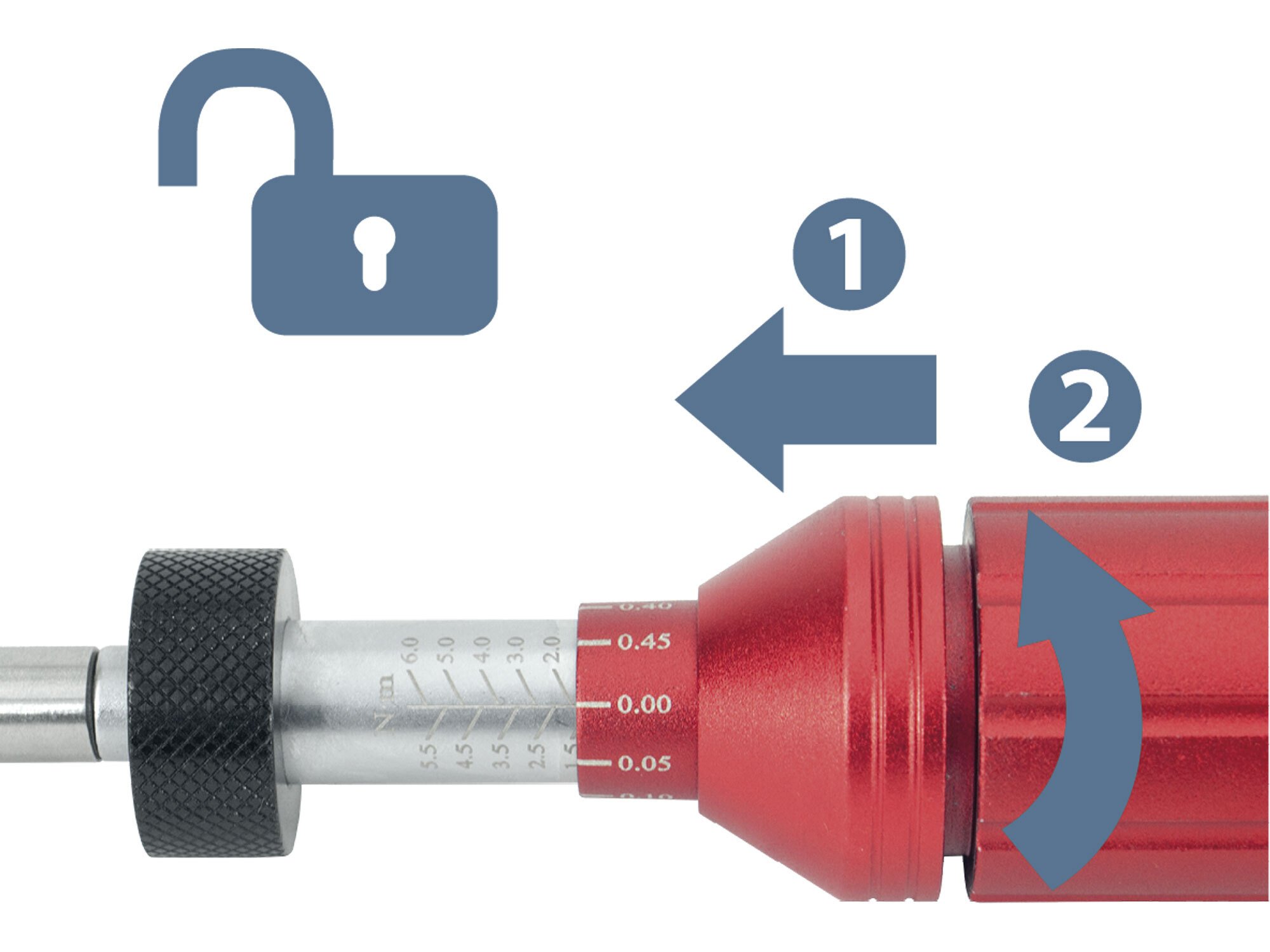 EXTOL PREMIUM 8825301 Skrutkovač momentový 1/4" štvorhran, 1-6Nm, dĺžka 204mm