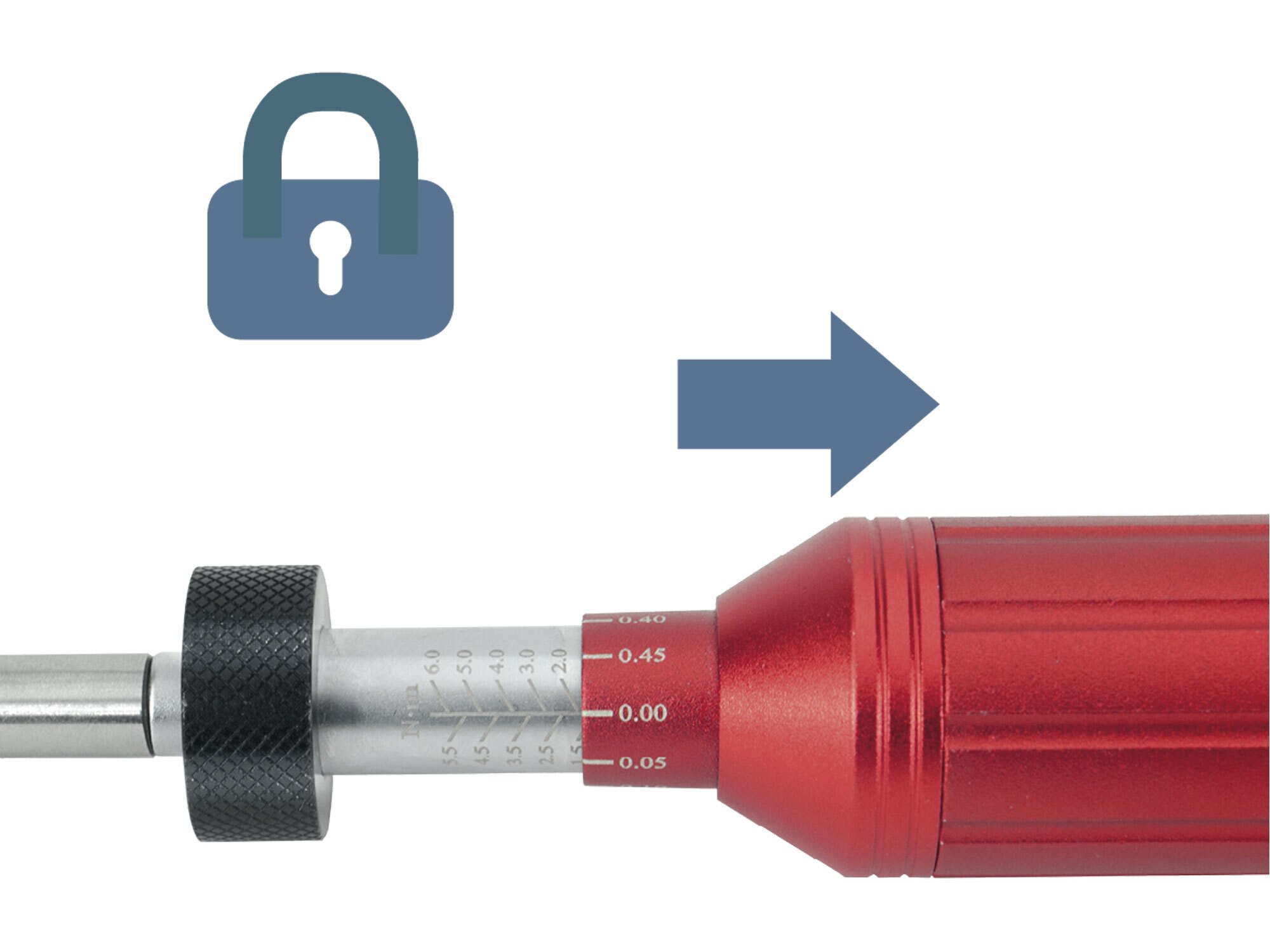 EXTOL PREMIUM 8825301 Skrutkovač momentový 1/4" štvorhran, 1-6Nm, dĺžka 204mm