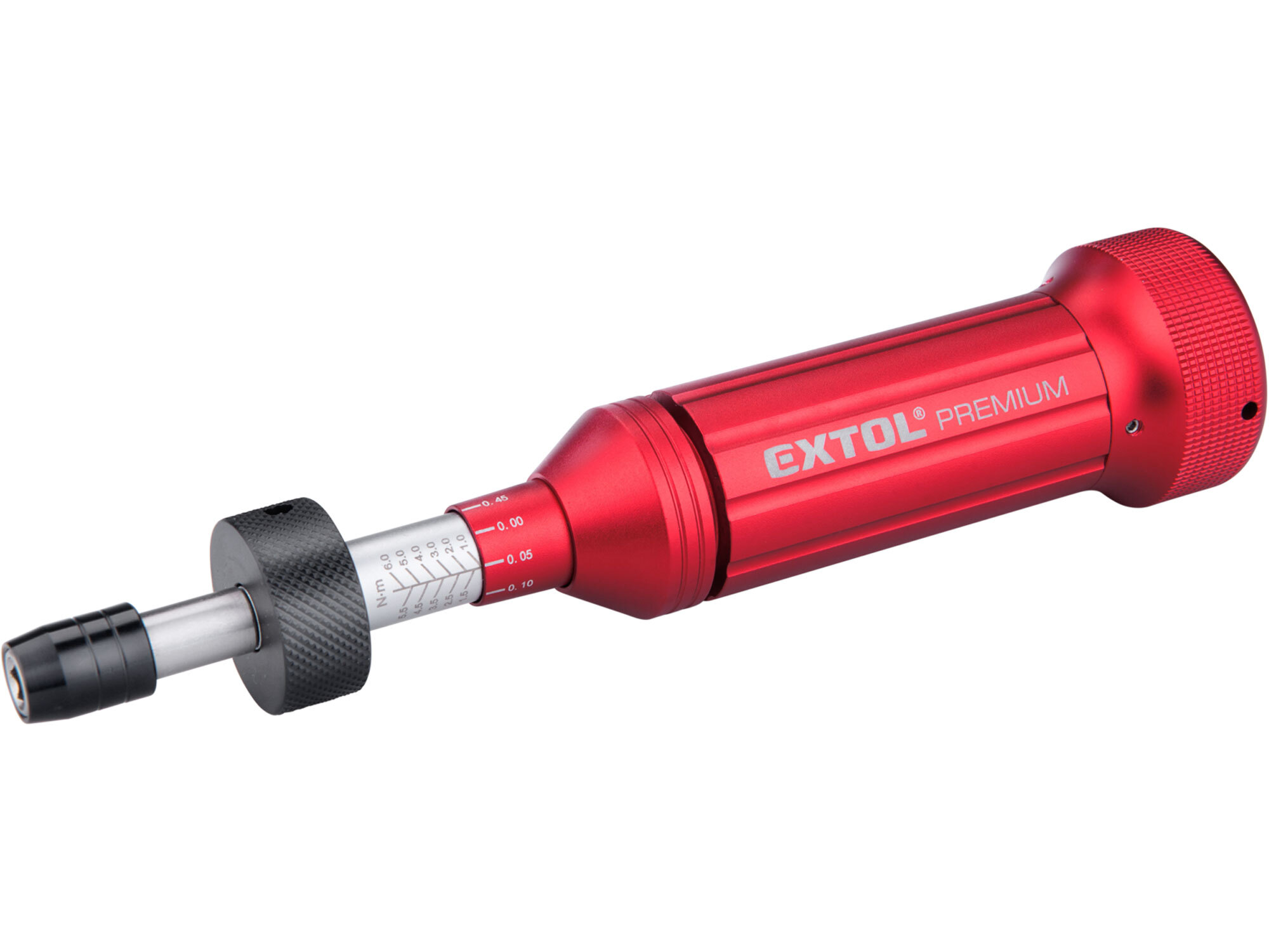 EXTOL PREMIUM 8825301 Skrutkovač momentový 1/4" štvorhran, 1-6Nm, dĺžka 204mm