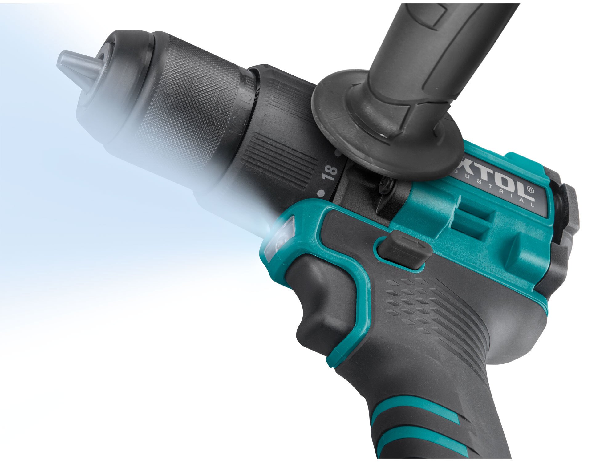 EXTOL INDUSTRIAL 8791805 Vŕtačka s príklepom aku Share20V, bez aku, 70Nm, bezuhlíkový motor