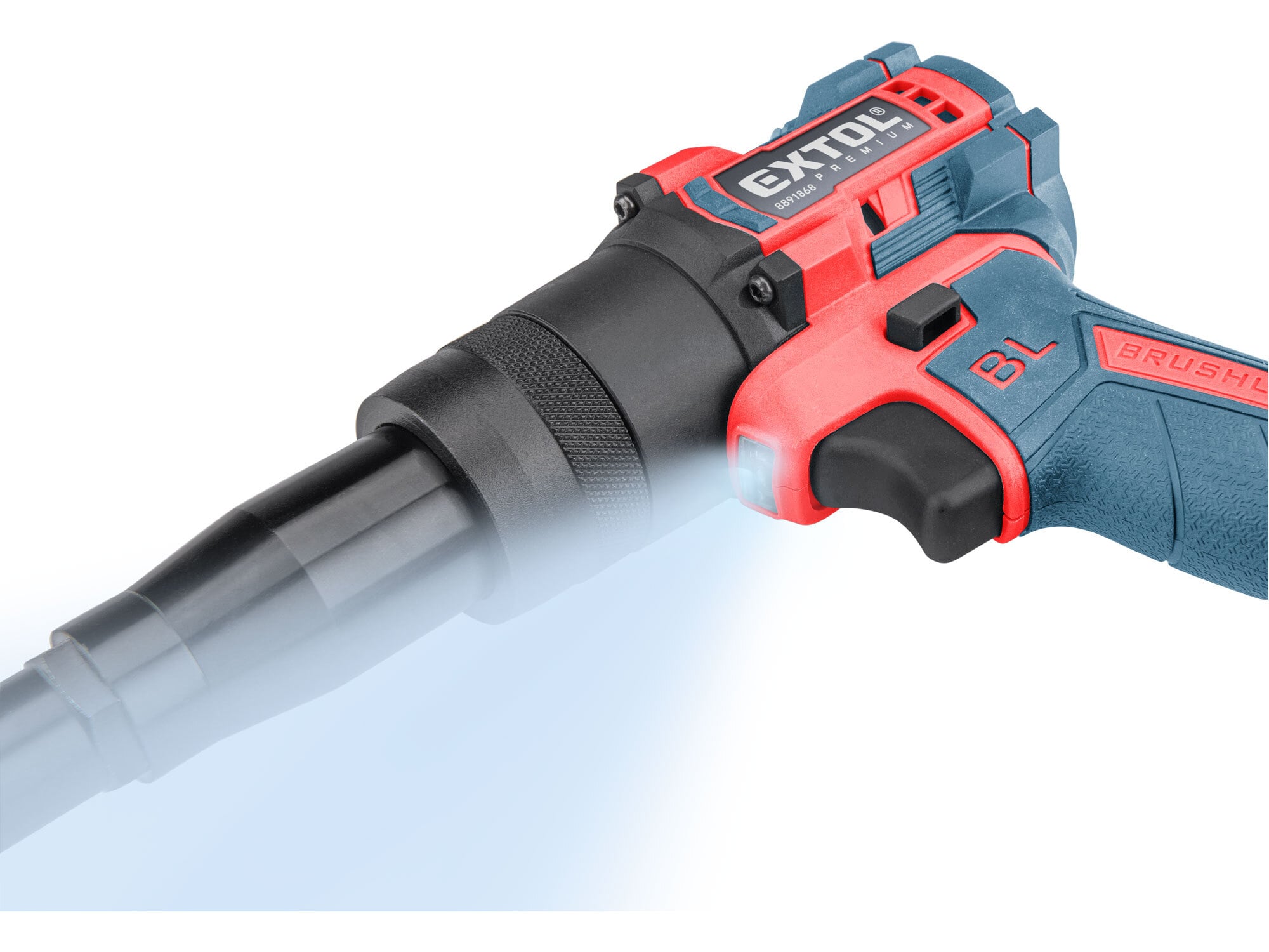 EXTOL PREMIUM 8891868 Pištoľ nitovacia aku Share20V, 1x 2Ah, 3,2-4,8mm, 12000N, dĺžka ťahu 16mm