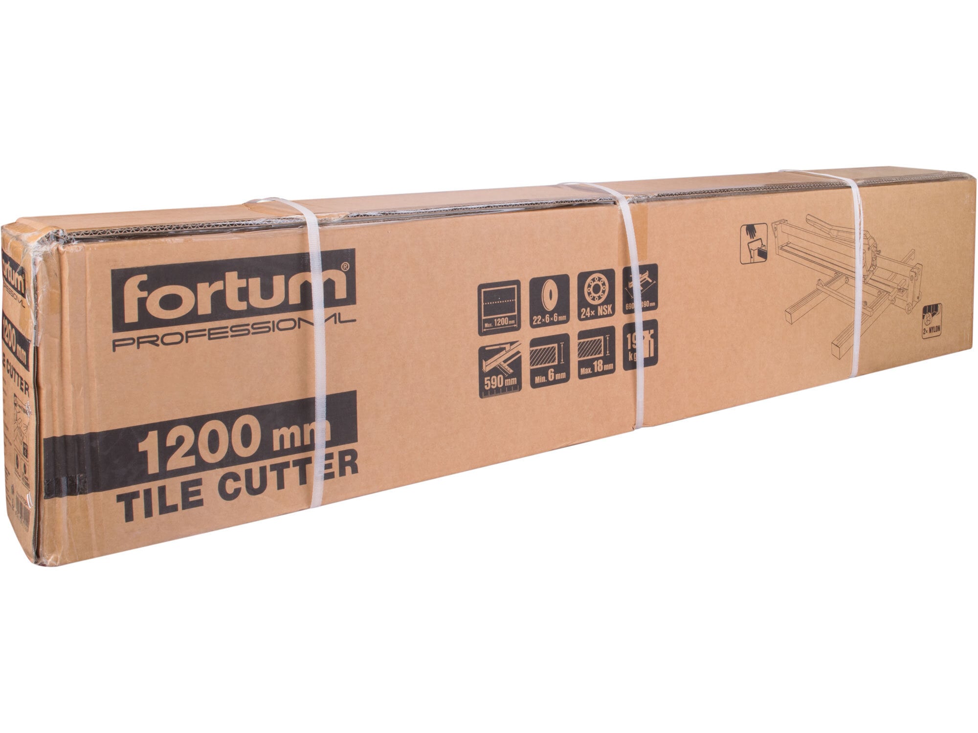 FORTUM 4770848 Rezačka na dlažbu kompaktná, 1200mm, kolieska, hliníkový príložník
