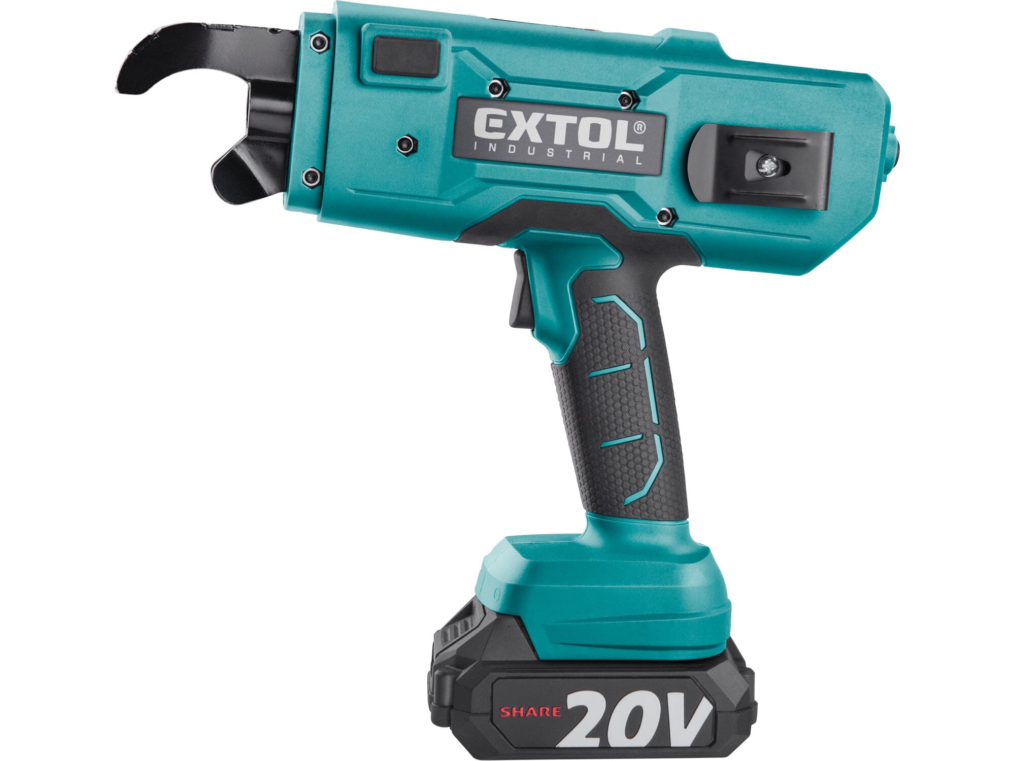 EXTOL INDUSTRIAL 8791860 Viazač armatúr aku Share20V, 1x 2Ah, drôt 0,8mm, oko 8-34mm, bezuhlíkový motor