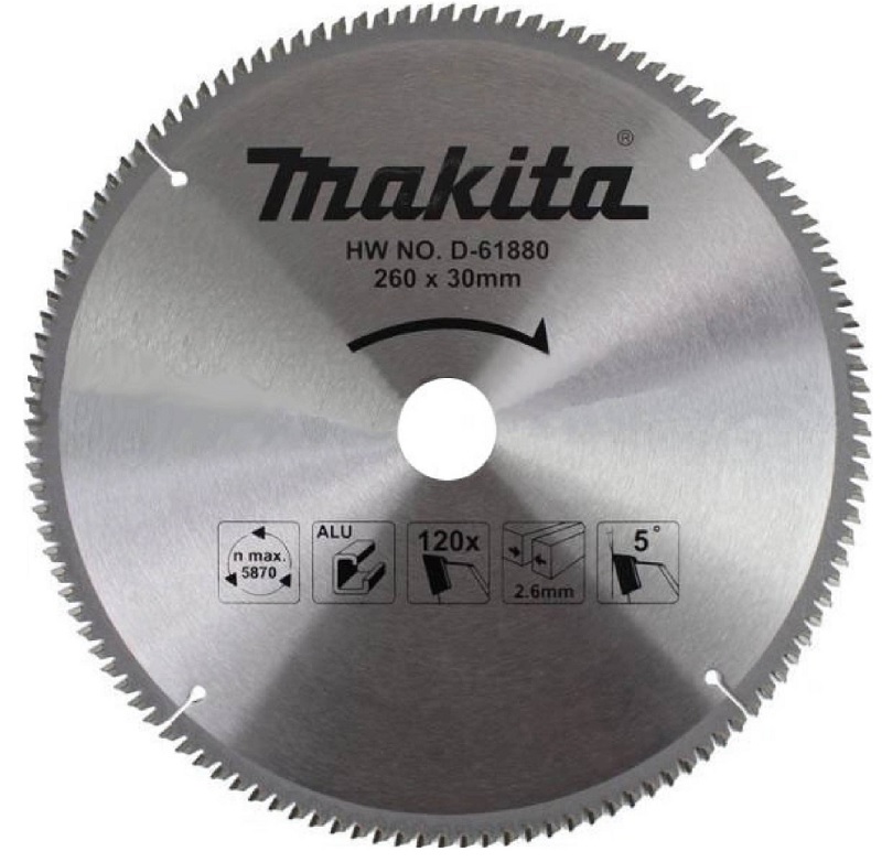 Makita B-61880 KOTÚČ PÍLOVÝ 260 x 30 mm 120z