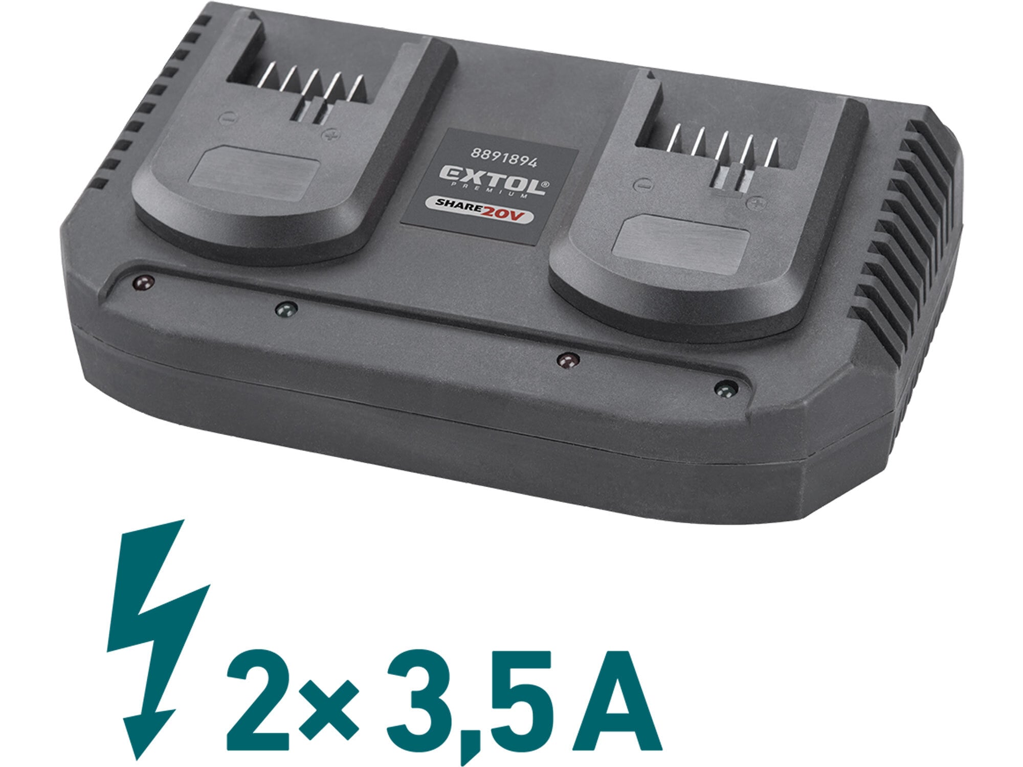 EXTOL INDUSTRIAL 8791846 Brúska uhlová Share20V, 2x 4Ah, 150mm, 40V bezuhlíkový motor