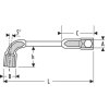 Kľúč nástrčný 32 mm uhlový 6x12-hranný E113390