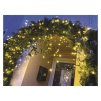 LED vianočné cencúle, 10 m, vonkajšie aj vnútorné, teplá biela, programy