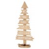 Dekorácia MagicHome Vianoce Woodeco, Strom s tabuľkami, bal. 2 ks, 40x17 cm