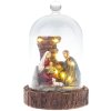 Dekorácia MagicHome Vianoce, Betlehem v sklenenej kupole, 7 LED, 2xAAA, interiér, 11,80x11,80x19 cm