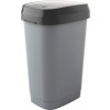 Kôš KIS Dual Swing L, 50L, sivý, 42x30,5x61 cm, na odpadky