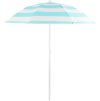Slnečník DALIA 180 cm, 32/32 mm, s naklápacím kĺbom, tyrkysovo-biely, plážový