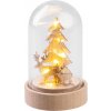 Dekorácia MagicHome Vianoce, stromček v kupole, LED, teplá biela, interiér, 5,5x9 cm
