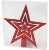 Ozdoba MagicHome Vianoce, 1 ks, 20 cm, hviezda, červená, na vianočný stromček