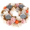 Veniec MagicHome Vianoce, adventný, ružovo-oranžový, 30 cm