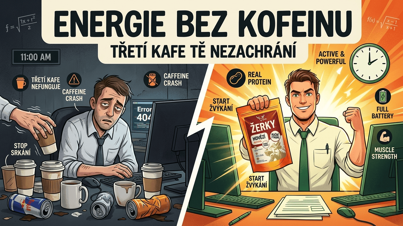 TŘETÍ KAFE TĚ NEZACHRÁNÍ: Zkus energii bez kofeinu, která tě vystřelí z trenek
