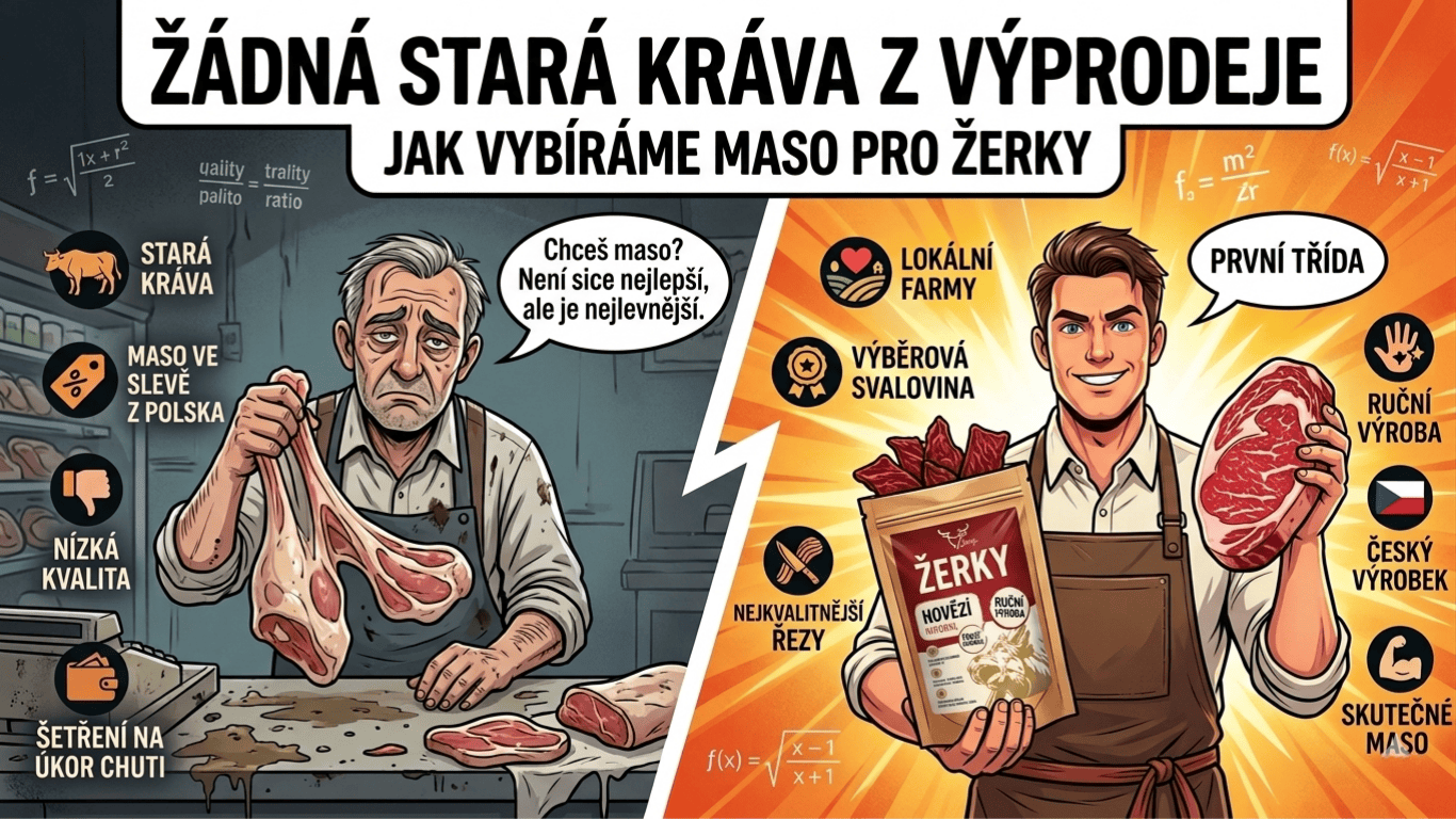 ŽÁDNÁ STARÁ KRÁVA Z VÝPRODEJE: Jak vybíráme maso pro Žerky