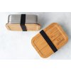 lunch box steel bamboo top zerowastelife.cz black strap