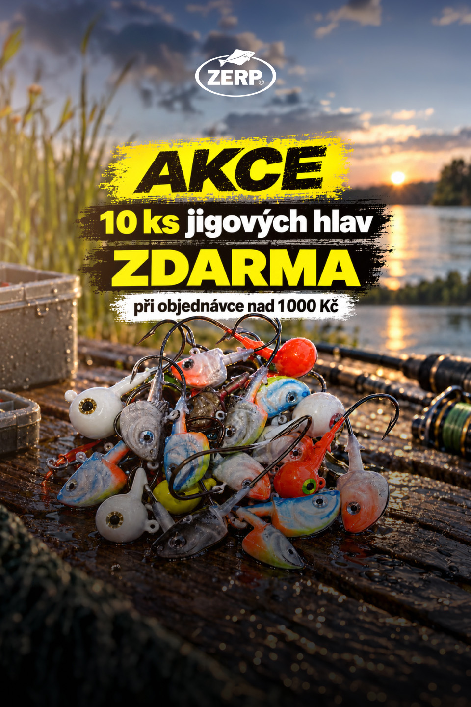 Akce září - 10 ks jigových hlav