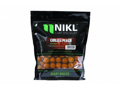 Nikl Hotové boilies Chilli & Peach (Varianta Nikl Ready boilie Chilli & Peach 20mm, 250g)