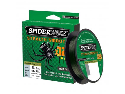 Šňůra SpiderWire Stealth Smooth12 Zelená 150m (Varianta STEALTH SMOOTH12 ZELENÁ 150M 0,09MM 7,5KG)