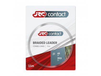 Šoková šňůra JRC Contact Braided Leader Combo Camo 11m (Varianta BRAIDED LEADER COMBO CAMO 65LB 11M)
