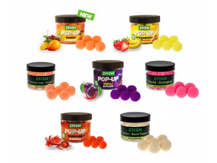 ZFISH Plovoucí Boilies Pop-Up 16mm - 60g (Příchuť Garlic & Black Pepper)
