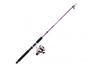 Teleskopický prut s navijákem RD Mitchell Tanager Pink Camo II Tele 2,10m 7-20g