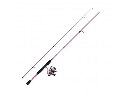 Přívlačový prut s navijákem FD Mitchell Tanager Pink Camo II Spin 2,40m 10-30g