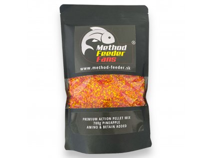 Pelety Action Fluo Method Feeder Fans 700g (Varianta Method Action Fluo Pellet Ananas 700g)
