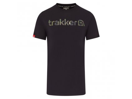 Trakker Tričko CR Logo T-shirt Black Camo