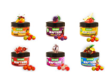 ZFISH Vyvážené Boilies Balanced Wafters 12mm (Příchuť Strawberry-Banana)